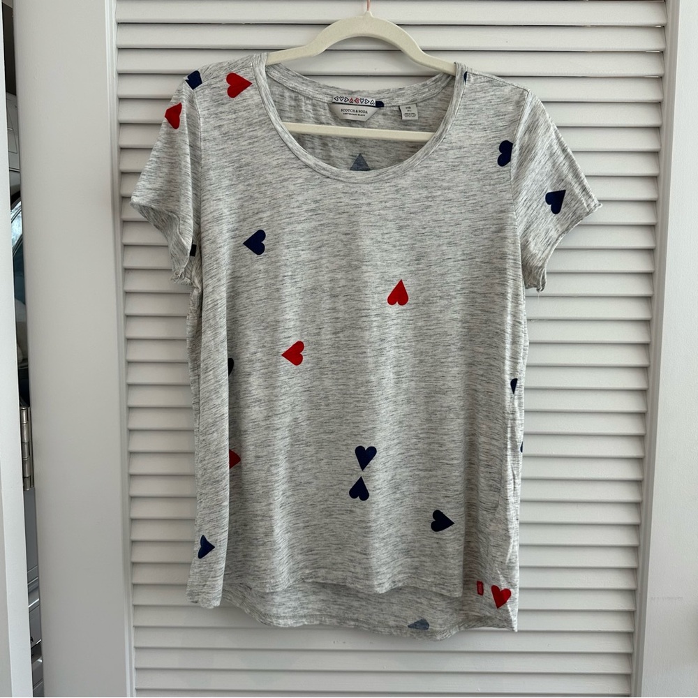 Scotch & Soda Graphic Tee w/ Hearts